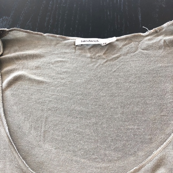 Sandwich light green long sleeve top - Picture 2 of 3